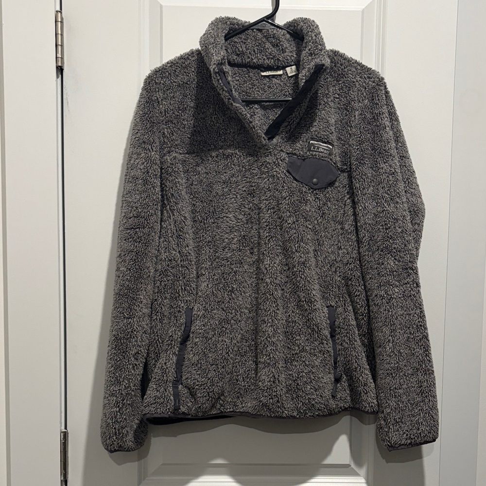 L.L. Bean Charcoal Fleece Jacket
